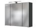 Spiegelschrank >Baabe I< in Graphit aus Glas - 80x66x20cm (BxHxT)