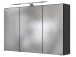 Spiegelschrank >Baabe I< in Graphit aus Glas - 100x66x20cm (BxHxT)