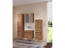 Spiegelschrank >Baabe I< in Wotan-Eiche aus Glas - 60x66x20cm (BxHxT)