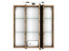 Spiegelschrank >Baabe I< in Wotan-Eiche aus Glas - 60x66x20cm (BxHxT)
