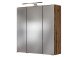 Spiegelschrank >Baabe I< in Wotan-Eiche aus Glas - 60x66x20cm (BxHxT)
