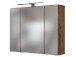 Spiegelschrank >Baabe I< in Wotan-Eiche aus Glas - 80x66x20cm (BxHxT)