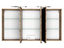 Spiegelschrank >Baabe I< in Wotan-Eiche aus Glas - 120x66x20cm (BxHxT)