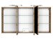 Spiegelschrank >Baabe I< in Wotan-Eiche aus Glas - 120x66x20cm (BxHxT)