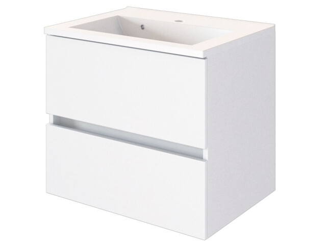 Waschtisch-Set >Baabe I< in Weiß aus MDF - 60x56x47cm (BxHxT)