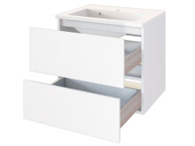 Waschtisch-Set >Baabe I< in Weiß aus MDF - 60x56x47cm (BxHxT)