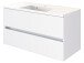 Waschtisch-Set >Baabe I< in Weiß aus MDF - 100x56x47cm (BxHxT)