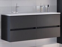 Waschtisch-Set >Baabe I< in Graphit aus MDF -...