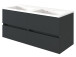 Waschtisch-Set >Baabe I< in Graphit aus MDF - 120x56x47cm (BxHxT)
