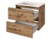 Waschtisch-Set >Baabe I< in Wotan-Eiche aus MDF - 60x56x47cm (BxHxT)
