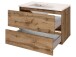 Waschtisch-Set >Baabe I< in Wotan-Eiche aus MDF - 80x56x47cm (BxHxT)