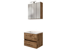 Waschtisch-Set >Baabe I< in Wotan-Eiche aus MDF -...