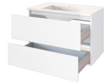 Waschtisch-Set >Baabe II< in Weiß aus MDF - 80x47cm (BxT)