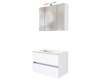 Waschtisch-Set >Baabe II< in Weiß aus MDF - 80x47cm (BxT)