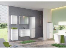 Waschtisch-Set >Baabe II< in Weiß aus MDF - 80x47cm (BxT)