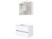 Waschtisch-Set >Baabe II< in Weiß aus MDF - 80x47cm (BxT)