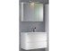 Waschtisch-Set >Baabe II< in Weiß aus MDF - 80x47cm (BxT)
