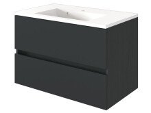 Waschtisch-Set >Baabe II< in Graphit aus MDF - 80x47cm (BxT)