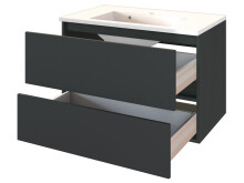 Waschtisch-Set >Baabe II< in Graphit aus MDF - 80x47cm (BxT)