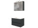 Waschtisch-Set >Baabe II< in Graphit aus MDF - 80x47cm (BxT)