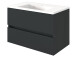 Waschtisch-Set >Baabe II< in Graphit aus MDF - 80x47cm (BxT)