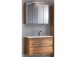 Waschtisch-Set >Baabe II< in Wotan-Eiche aus MDF - 80x47cm (BxT)
