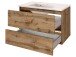 Waschtisch-Set >Baabe II< in Wotan-Eiche aus MDF - 80x47cm (BxT)