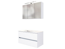 Waschtisch-Set >Baabe III< in Weiß aus MDF - 100x47cm (BxT)