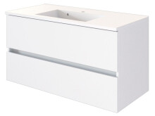 Waschtisch-Set >Baabe III< in Weiß aus MDF - 100x47cm (BxT)