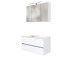 Waschtisch-Set >Baabe III< in Weiß aus MDF - 100x47cm (BxT)