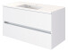 Waschtisch-Set >Baabe III< in Weiß aus MDF - 100x47cm (BxT)