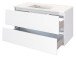 Waschtisch-Set >Baabe III< in Weiß aus MDF - 100x47cm (BxT)