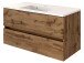 Waschtisch-Set >Baabe III< in Wotan-Eiche aus MDF - 100x47cm (BxT)