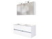 Waschtisch-Set >Baabe IV< in Weiß aus MDF - 120x47cm (BxT)