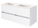 Waschtisch-Set >Baabe IV< in Weiß aus MDF - 120x47cm (BxT)