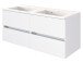 Waschtisch-Set >Baabe IV< in Weiß aus MDF - 120x47cm (BxT)
