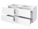 Waschtisch-Set >Baabe IV< in Weiß aus MDF - 120x47cm (BxT)