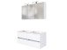 Waschtisch-Set >Baabe IV< in Weiß aus MDF - 120x47cm (BxT)