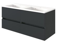 Waschtisch-Set >Baabe IV< in Graphit aus MDF - 120x47cm (BxT)