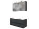 Waschtisch-Set >Baabe IV< in Graphit aus MDF - 120x47cm (BxT)