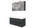 Waschtisch-Set >Baabe IV< in Graphit aus MDF - 120x47cm (BxT)