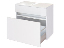 Badezimmer-Set >Baabe< (5-teilig) in Weiß - 170x47cm (BxT)