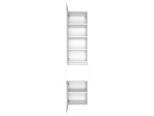 Badezimmer-Set >Baabe< (5-teilig) in Weiß - 190x47cm (BxT)