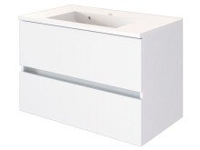 Badezimmer-Set >Baabe< (5-teilig) in Weiß - 190x47cm (BxT)