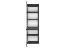 Badezimmer-Set >Baabe< (5-teilig) in Grau-Matt Graphit - 210x47cm (BxT)