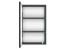 Badezimmer-Set >Baabe< (5-teilig) in Grau-Matt Graphit - 210x47cm (BxT)