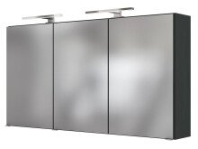 Badezimmer-Set >Baabe< (5-teilig) in Grau-Matt Graphit - 210x47cm (BxT)