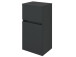 Badezimmer-Set >Baabe< (5-teilig) in Grau-Matt Graphit - 210x47cm (BxT)