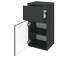 Badezimmer-Set >Baabe< (5-teilig) in Grau-Matt Graphit - 210x47cm (BxT)
