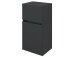 Badezimmer-Set >Baabe< (5-teilig) in Grau-Matt Graphit - 210x47cm (BxT)